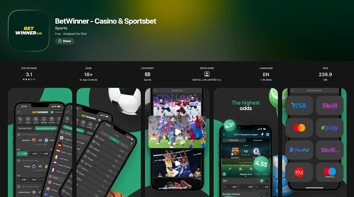 Betwinner Sportsbook App App Store 75 Screenshot